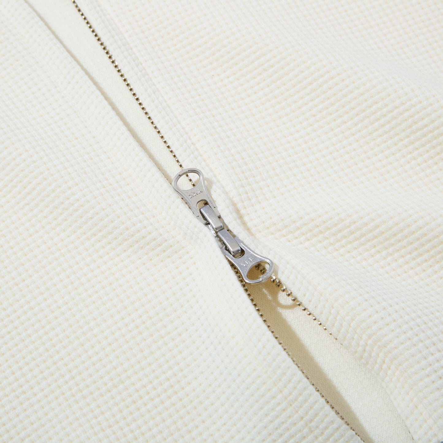 Full Zip Hooded Dry Waffle (Natural)