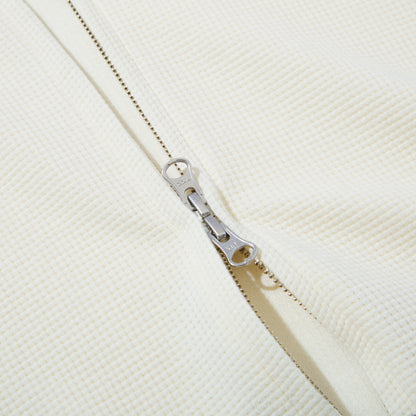 Full Zip Hooded Dry Waffle (Natural)