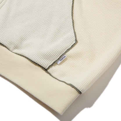 Full Zip Hooded Dry Waffle (Natural)