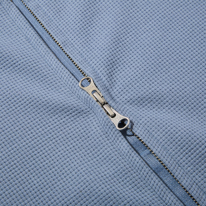 Full Zip Hooded Dry Waffle (Blue)