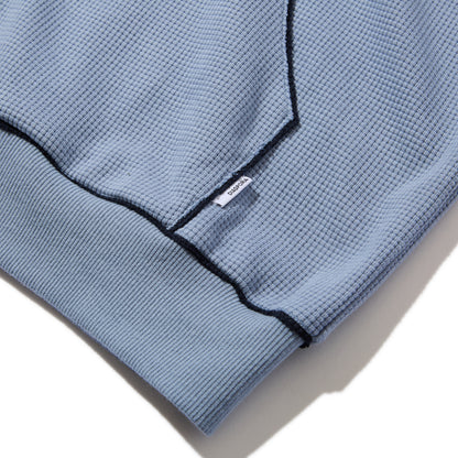 Full Zip Hooded Dry Waffle (Blue)