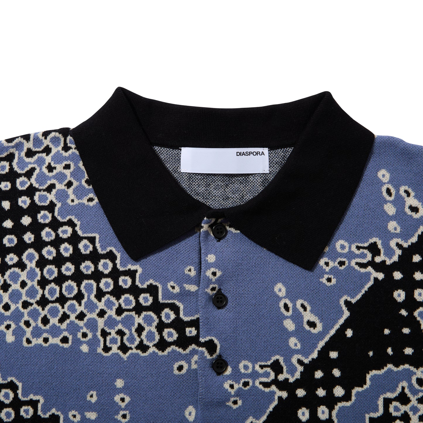Brushed Terrain Knit Polo (Blue)