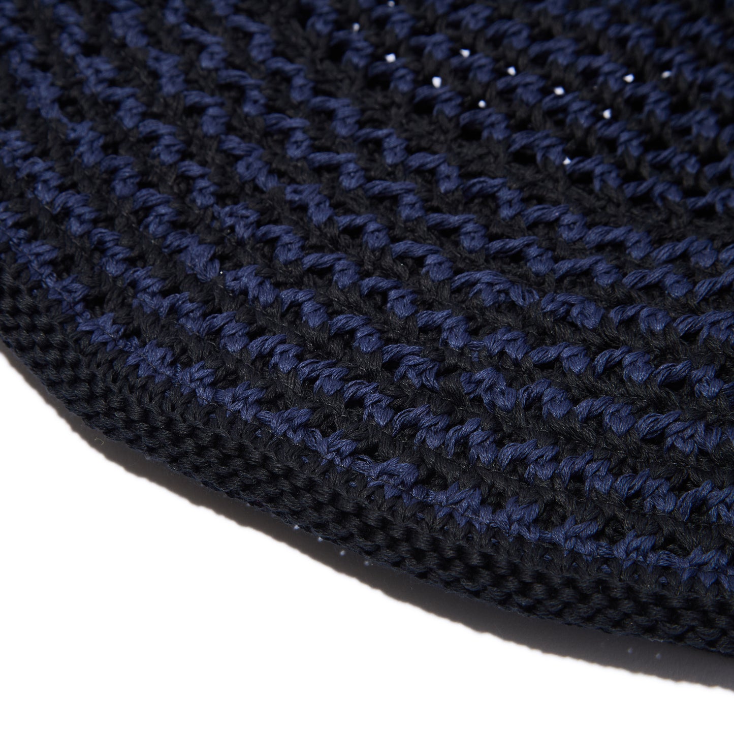 Cotton Croche Knit Hat (Black)