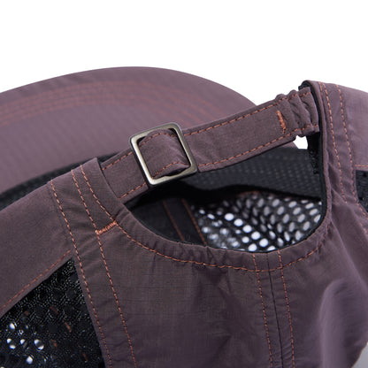 Side Mesh Long Bill Cap (Wine)