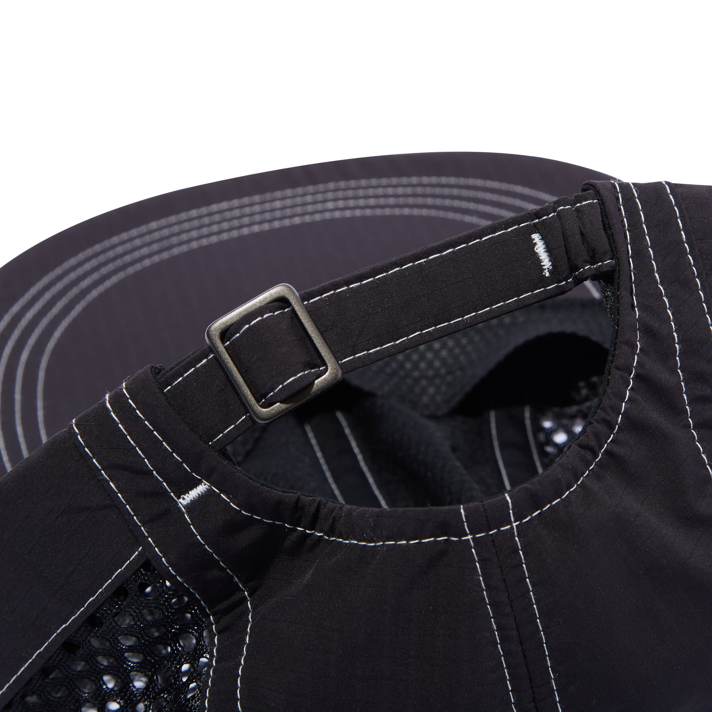 Side Mesh Long Bill Cap (Black)