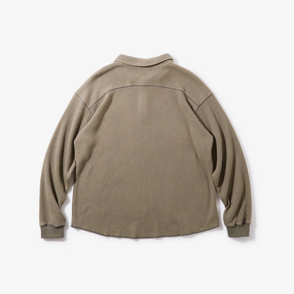 Waffle L/S Polo (Stone)