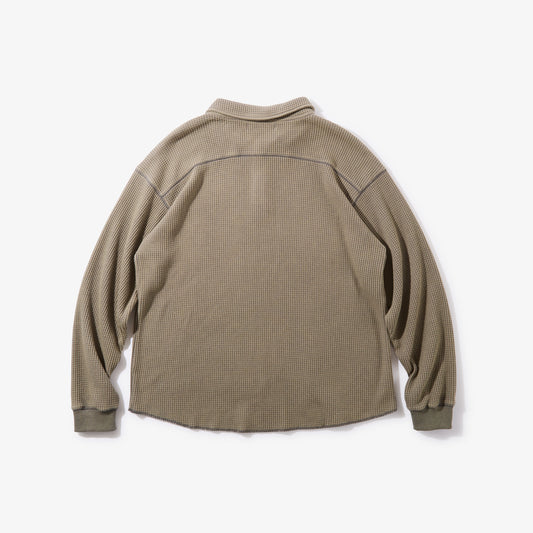 Waffle L/S Polo (Stone)