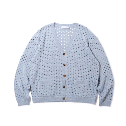 Cotton Mohair Cardigan (Blue Grey)