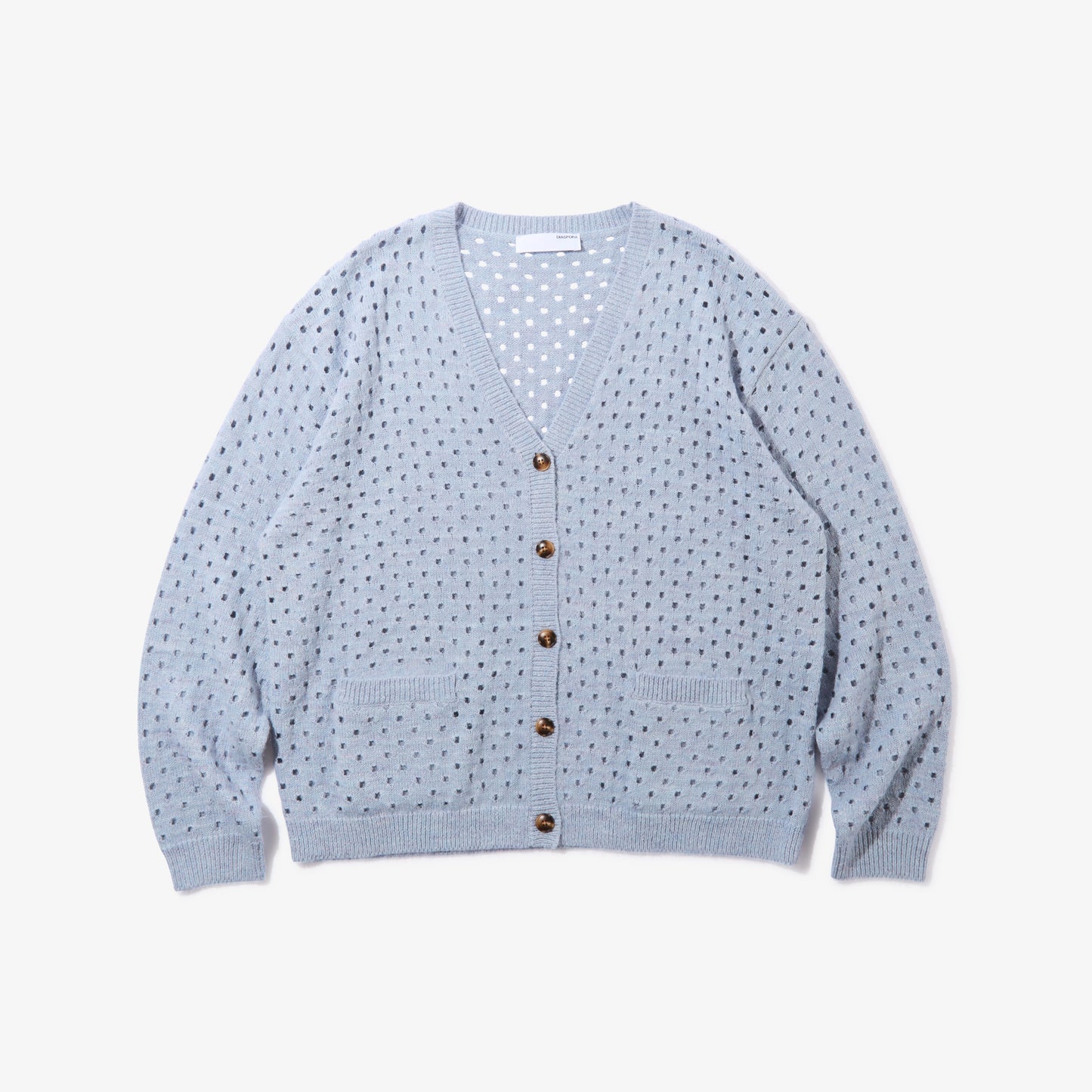 Cotton Mohair Cardigan (Blue Grey)