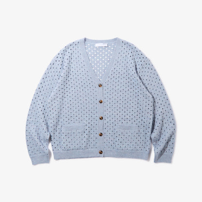 Cotton Mohair Cardigan (Blue Grey)