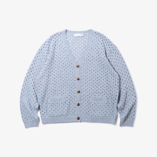 Cotton Mohair Cardigan (Blue Grey)