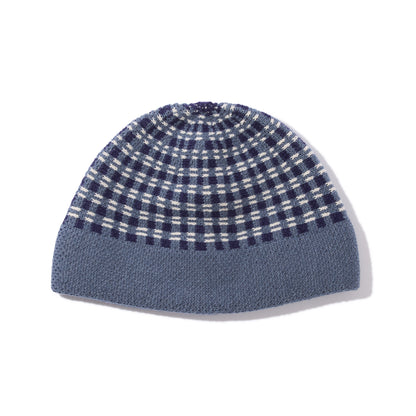 Checkered Single Beanie (Blue)
