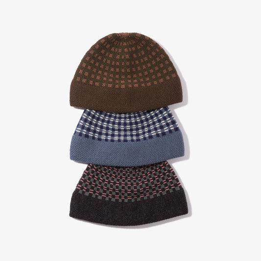 Checkered Single Beanie (Blue)