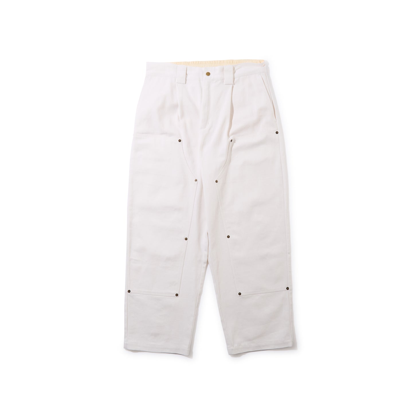 Double Knee Comfortable Trousers (Off White)