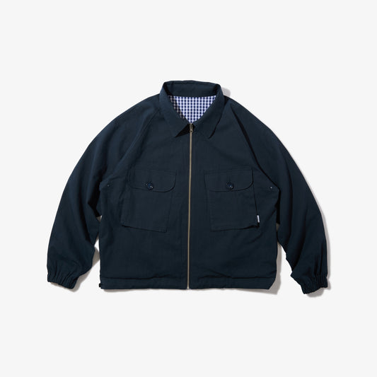 Utility Harrington Jacket (Navy & Gingham)