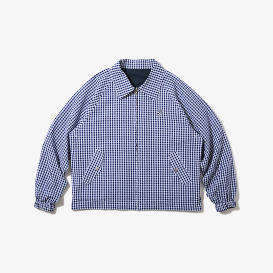 Utility Harrington Jacket (Navy & Gingham)
