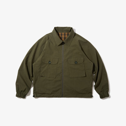Utility Harrington Jacket (Olive & Plaid)