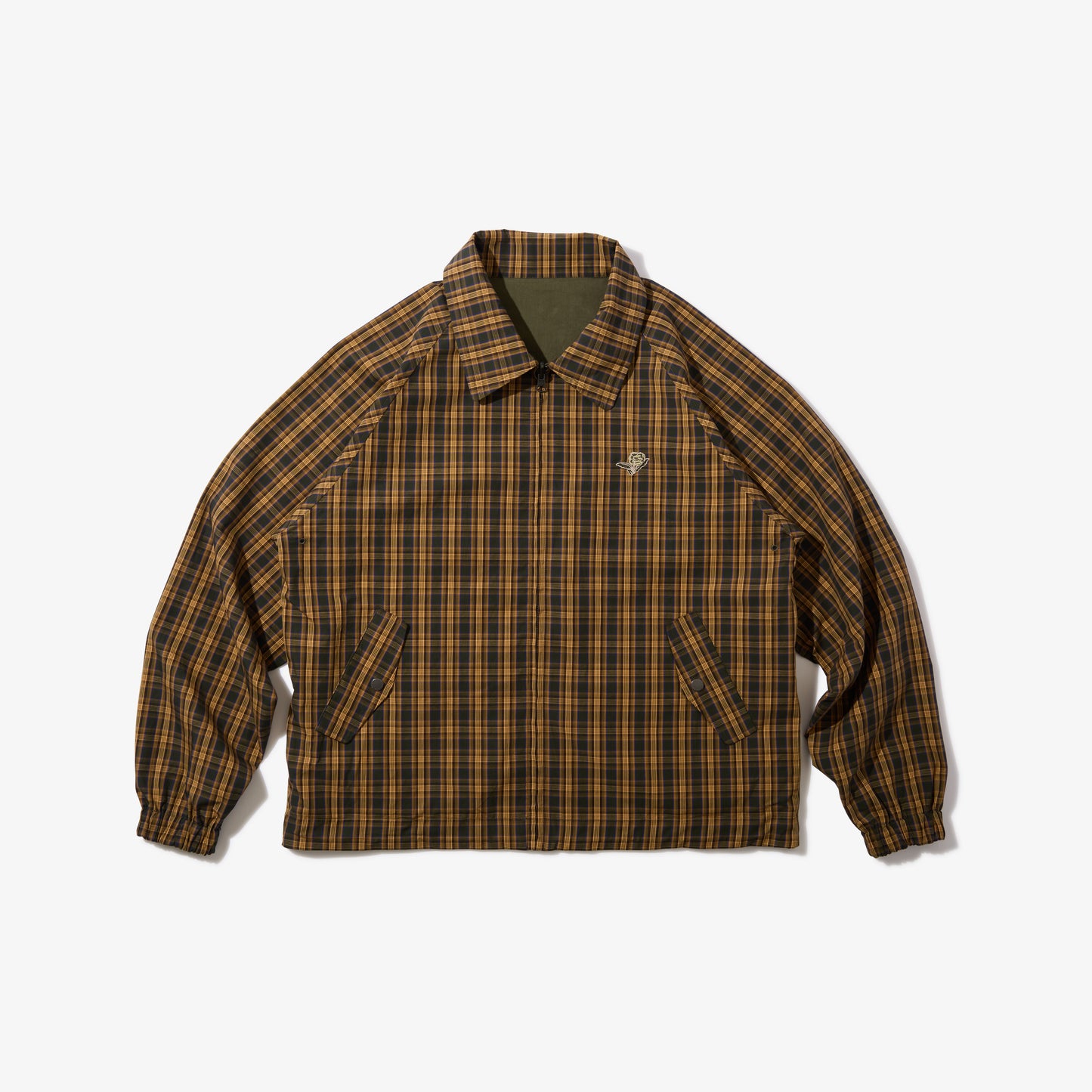 Utility Harrington Jacket (Olive & Plaid)