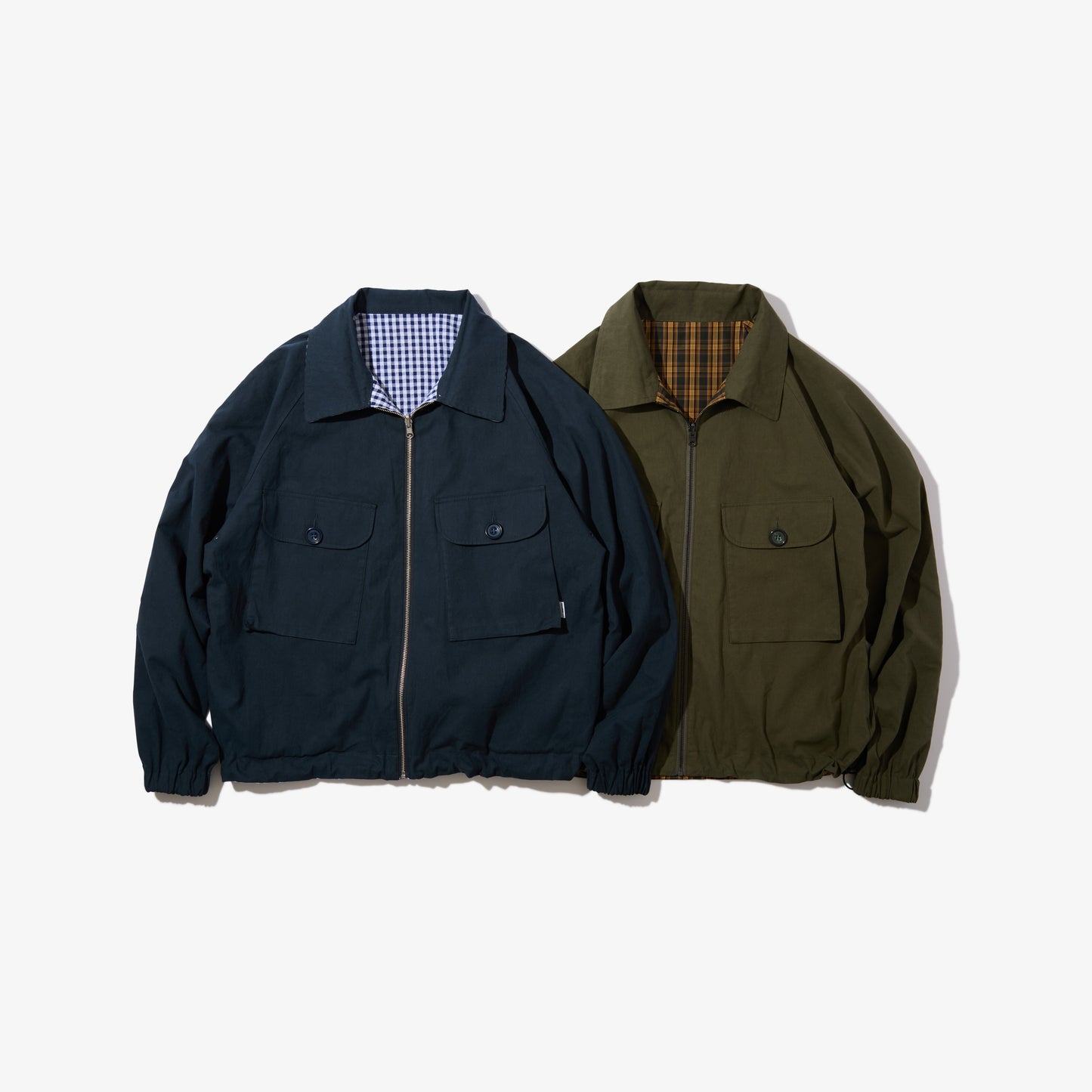 Utility Harrington Jacket (Olive & Plaid)