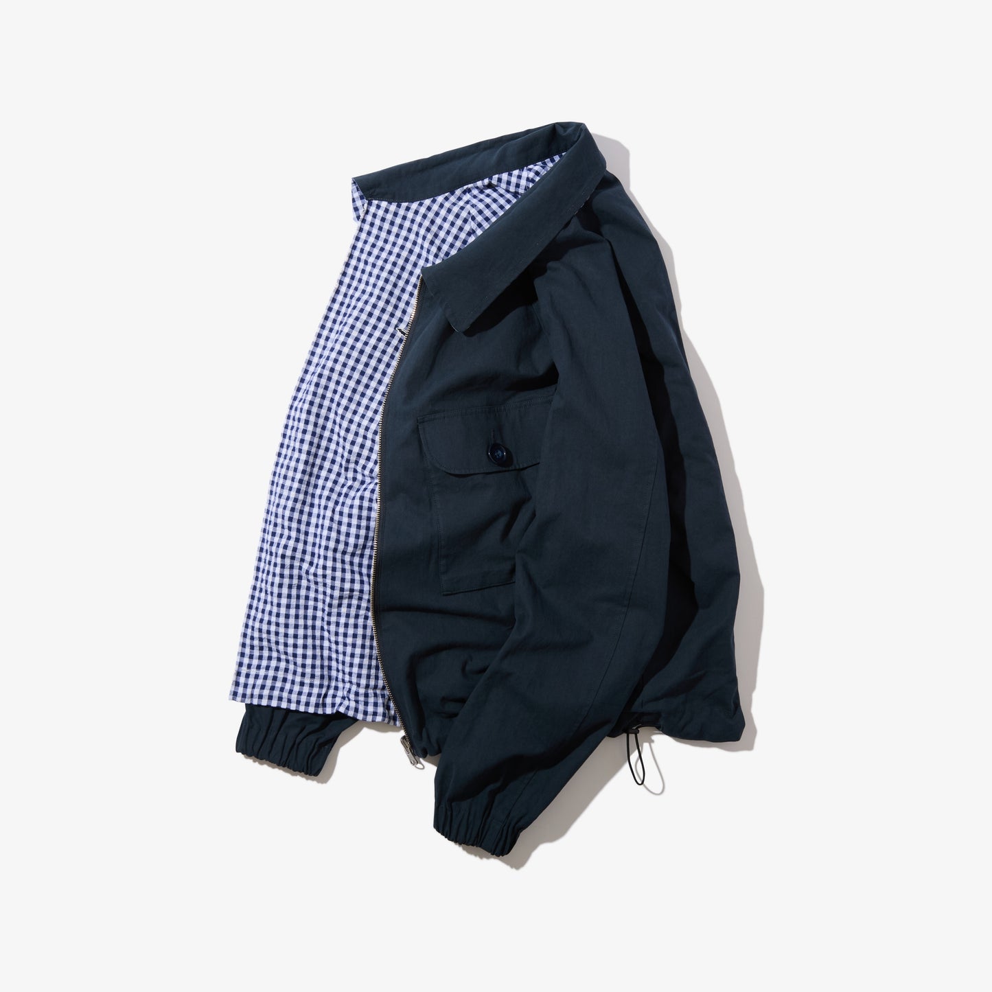 Utility Harrington Jacket (Navy & Gingham)