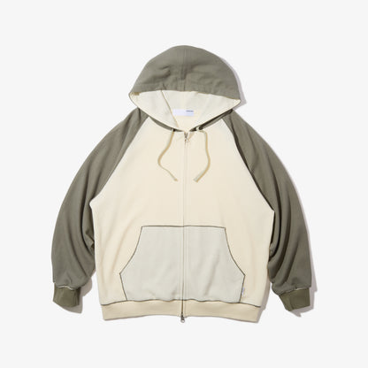 Full Zip Hooded Dry Waffle (Natural)