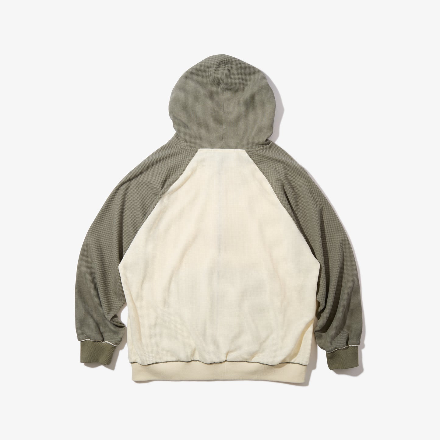 Full Zip Hooded Dry Waffle (Natural)