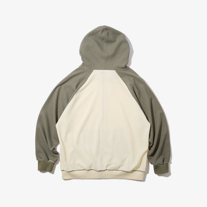 Full Zip Hooded Dry Waffle (Natural)