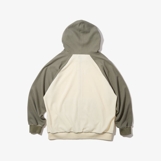 Full Zip Hooded Dry Waffle (Natural)