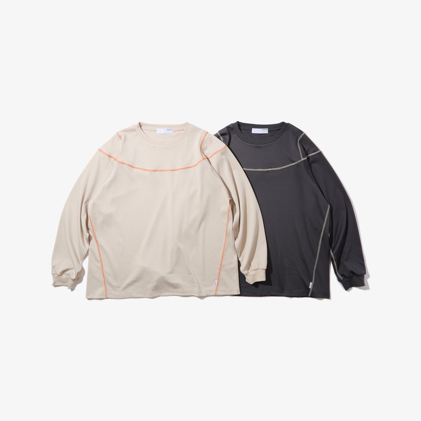 Stitched Mesh L/S Top (Sand)