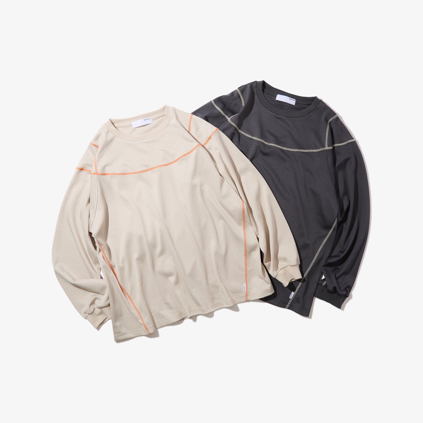 Stitched Mesh L/S Top (Sand)