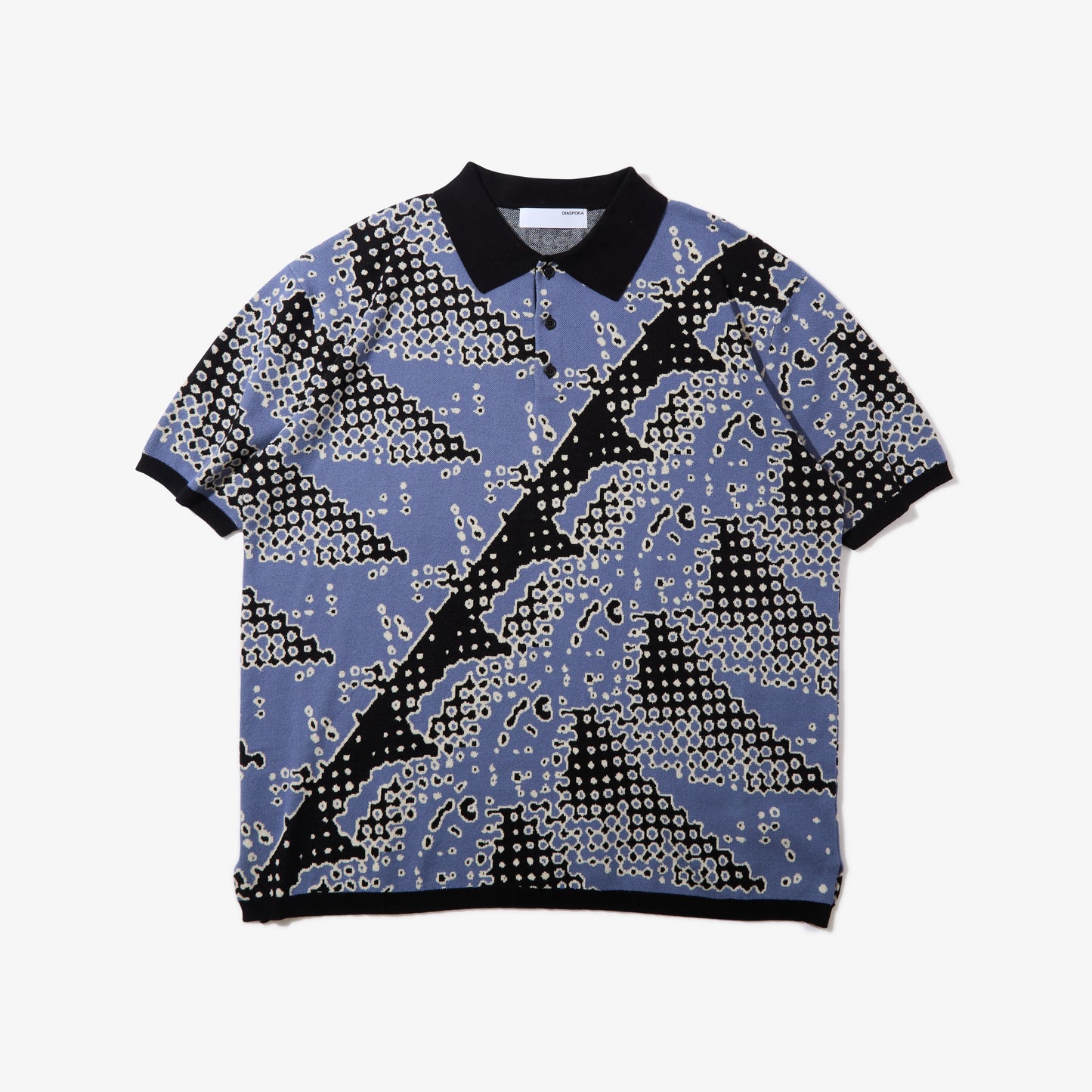 Brushed Terrain Knit Polo (Blue)