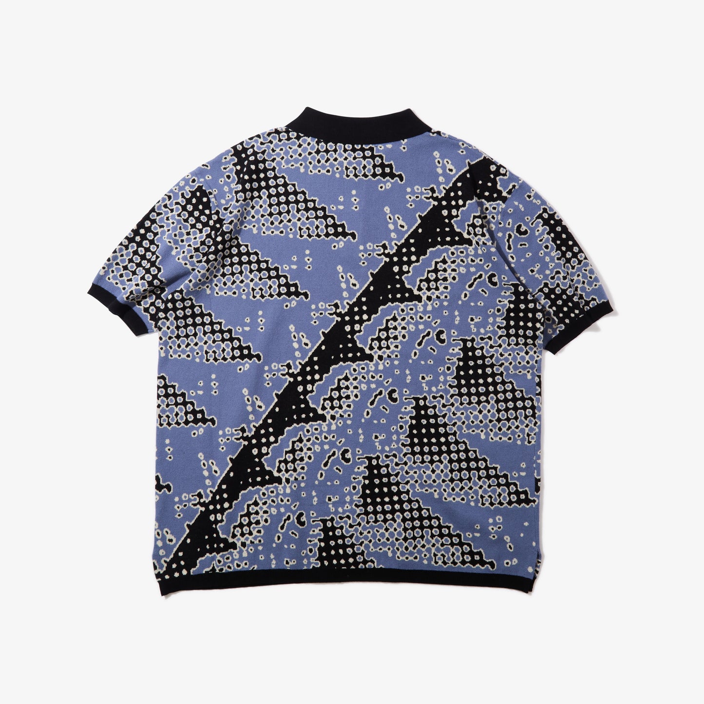Brushed Terrain Knit Polo (Blue)