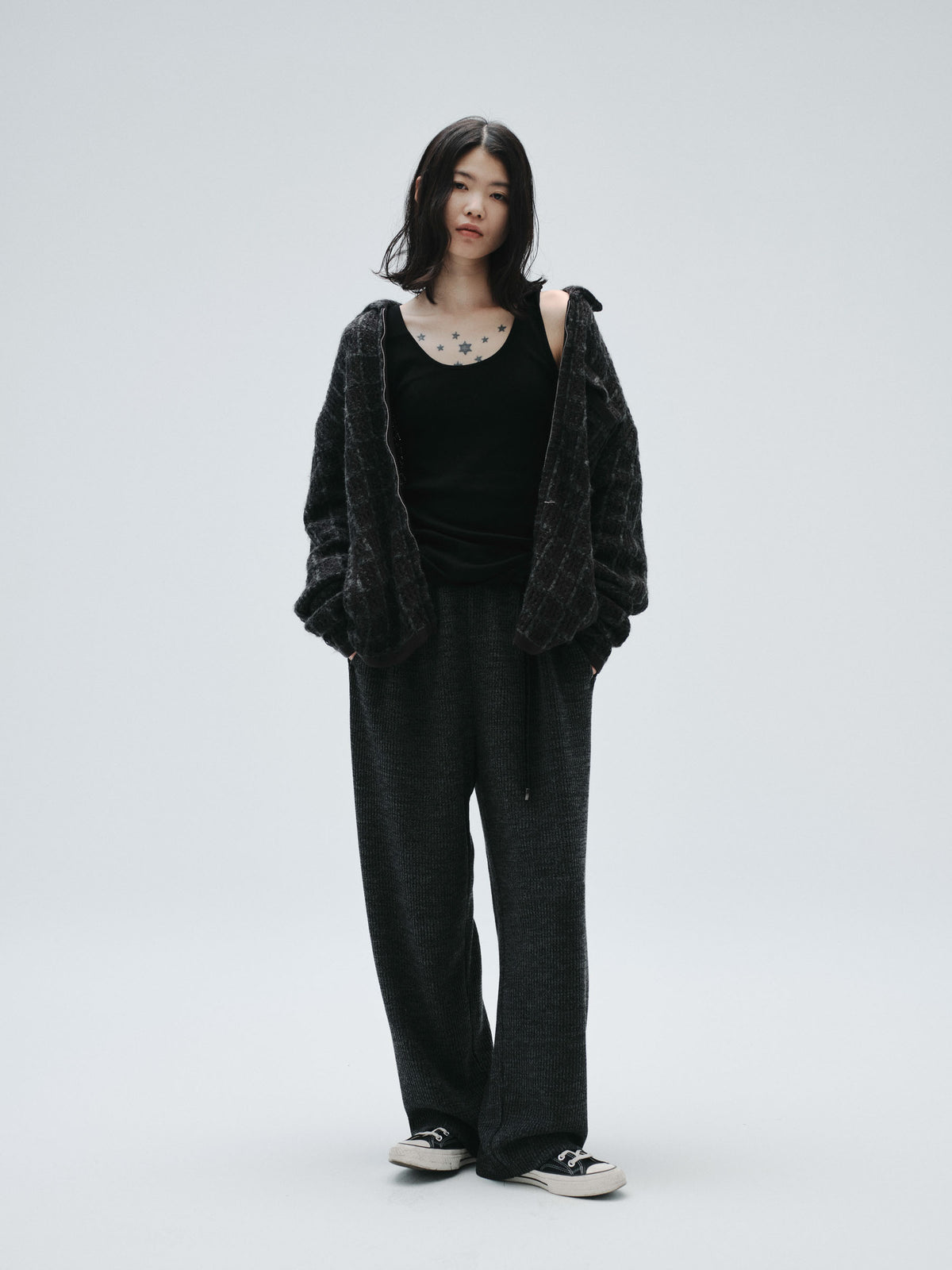Villa Waffle Trousers (Black)