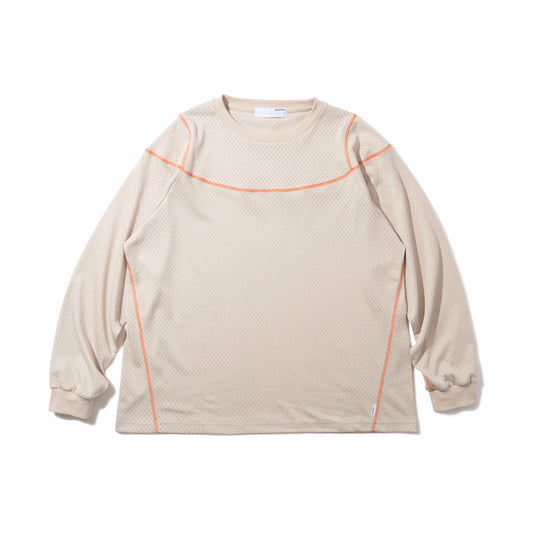 Stitched Mesh L/S Top (Sand)