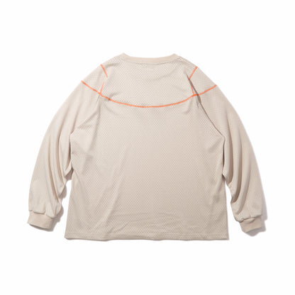 Stitched Mesh L/S Top (Sand)