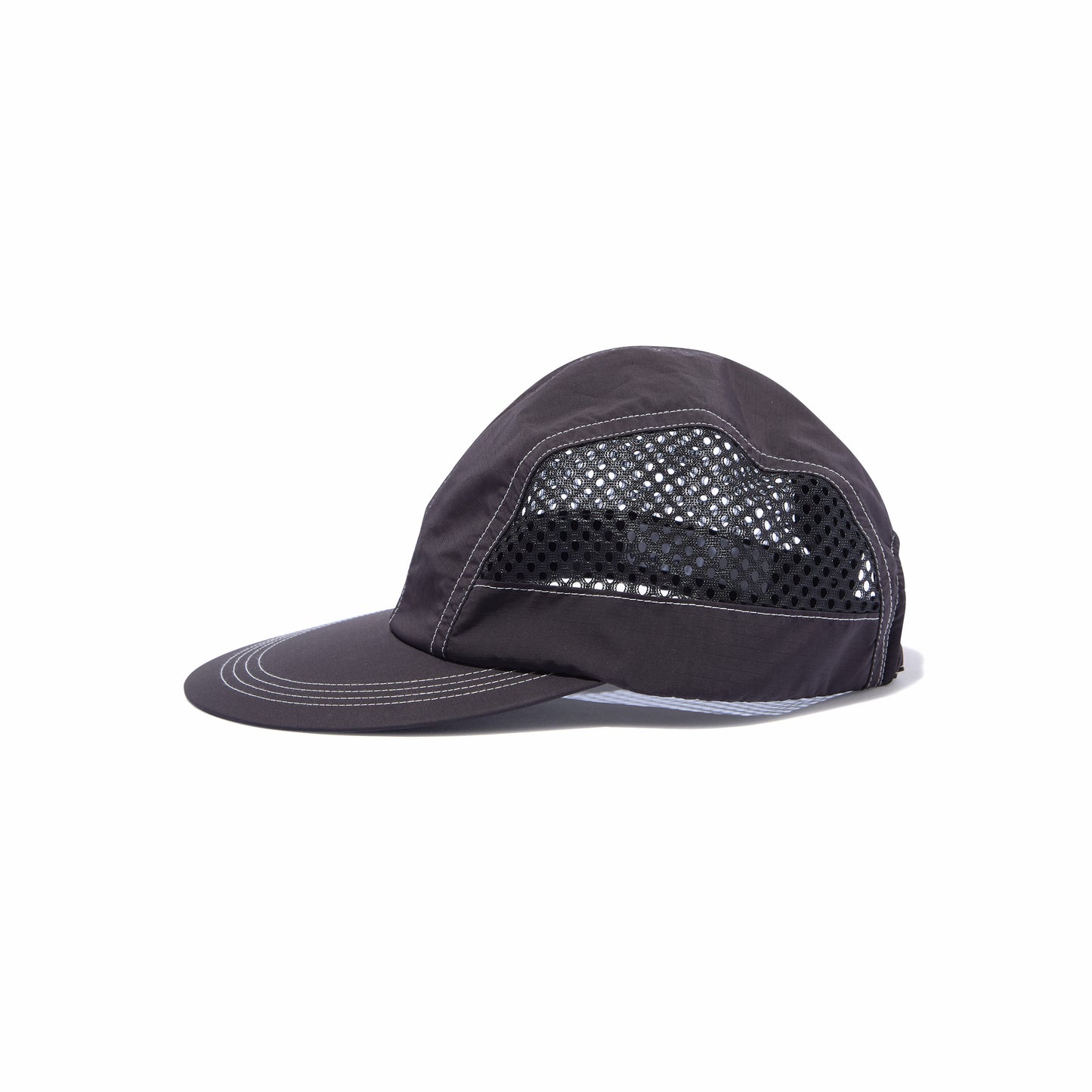 Side Mesh Long Bill Cap (Black)