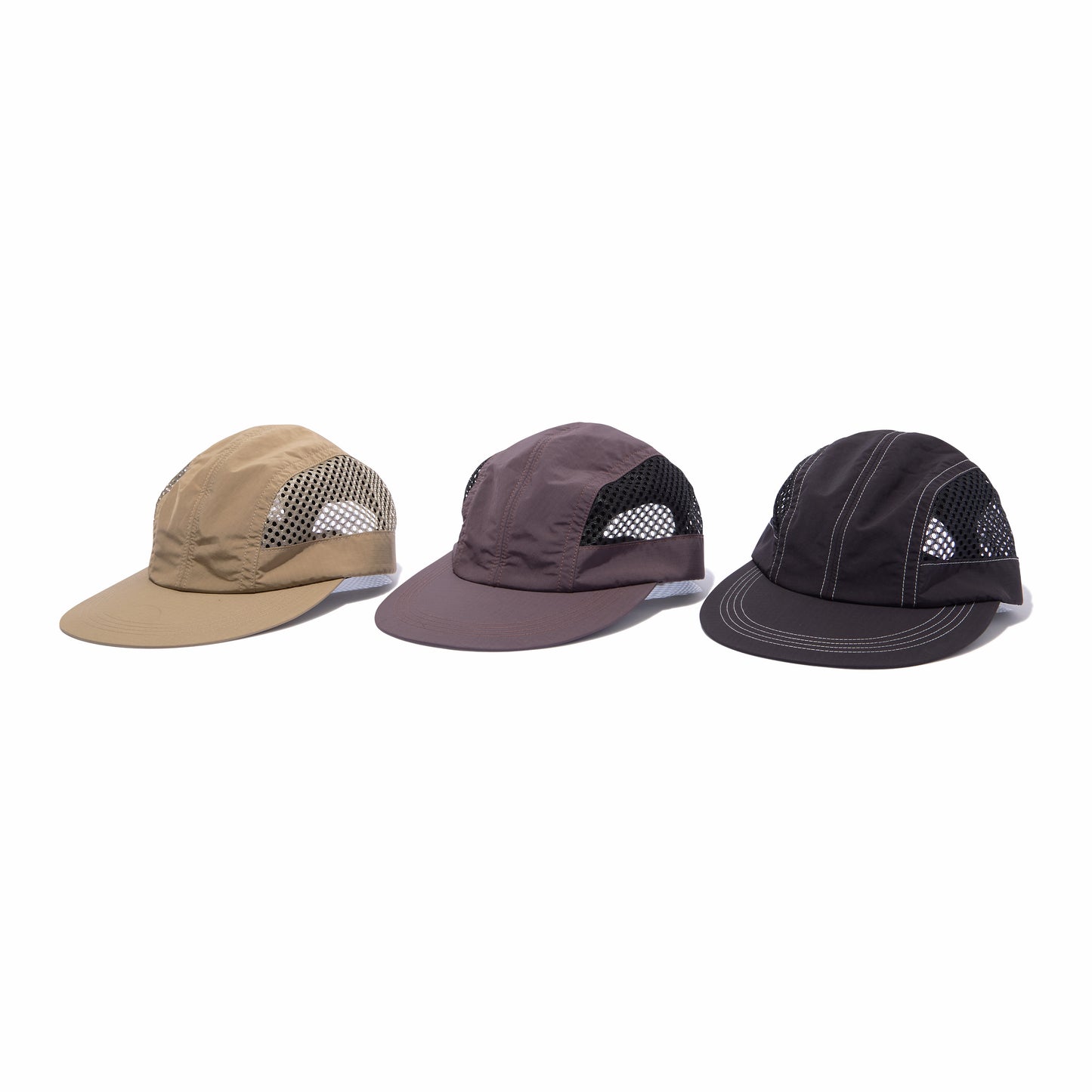 Side Mesh Long Bill Cap (Wine)