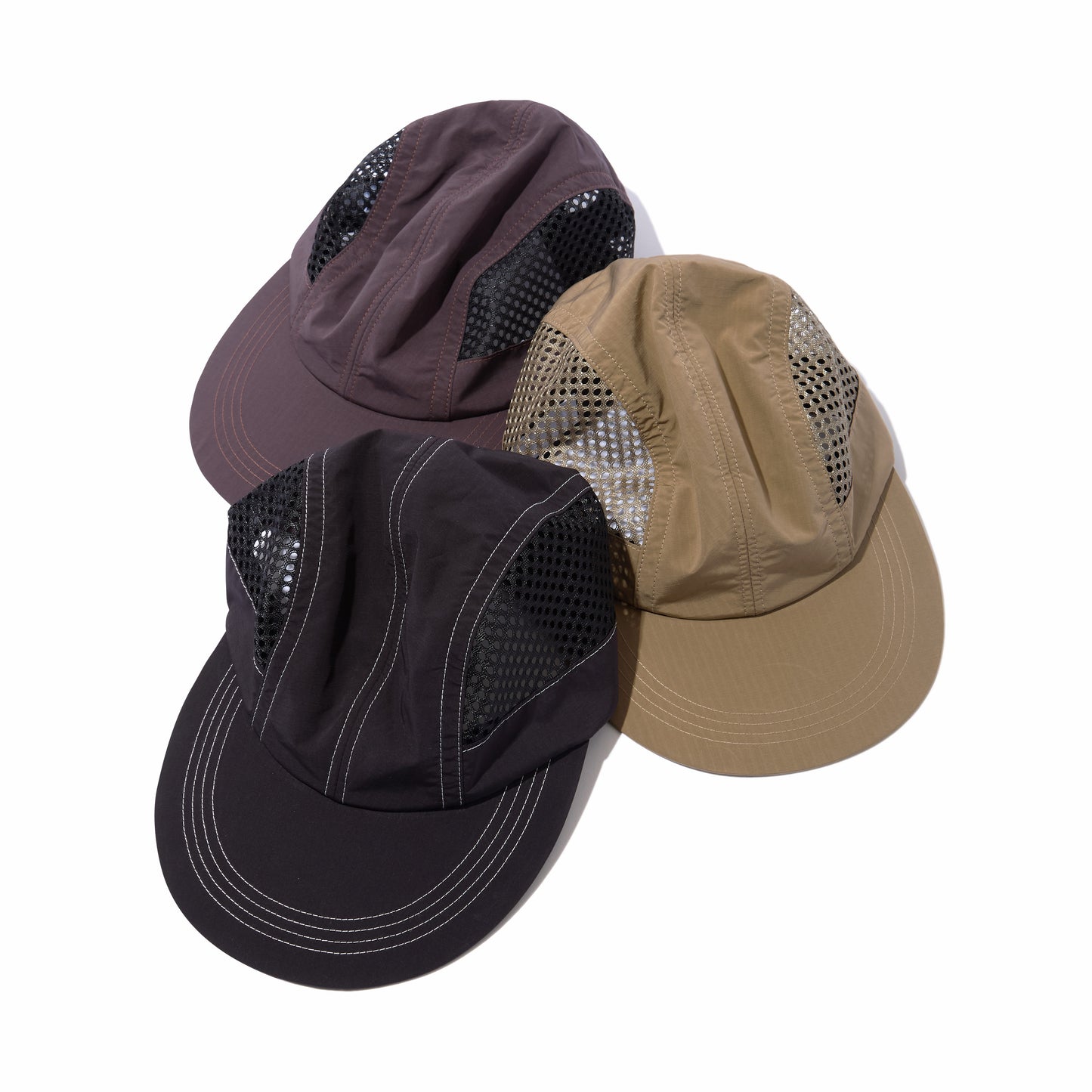 Side Mesh Long Bill Cap (Black)