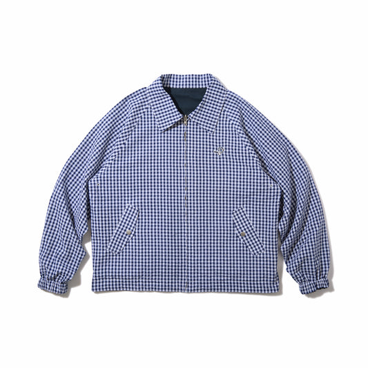 Utility Harrington Jacket (Navy & Gingham)