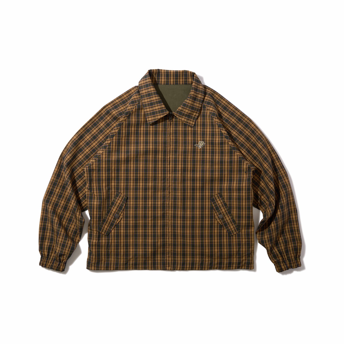 Utility Harrington Jacket (Olive & Plaid)