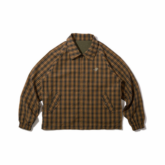 Utility Harrington Jacket (Olive & Plaid)