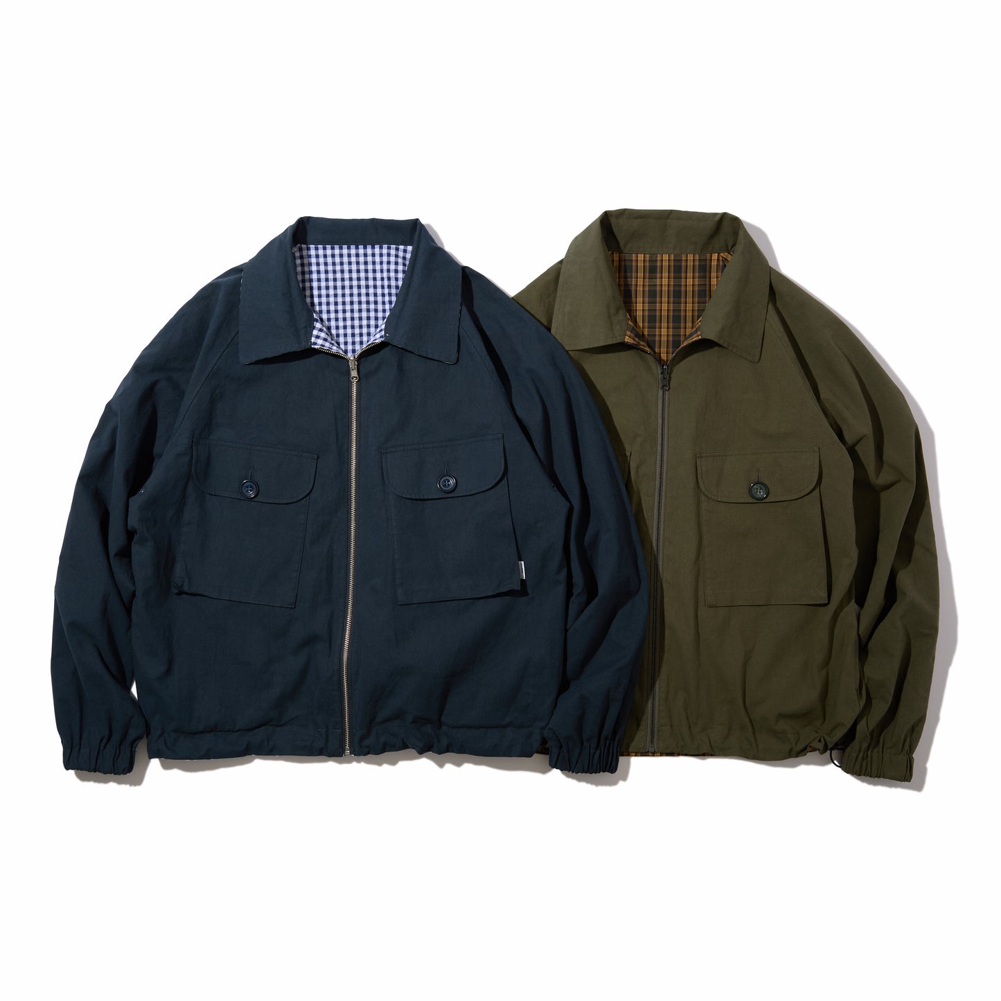 Utility Harrington Jacket (Olive & Plaid)