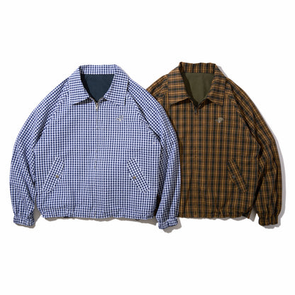Utility Harrington Jacket (Olive & Plaid)