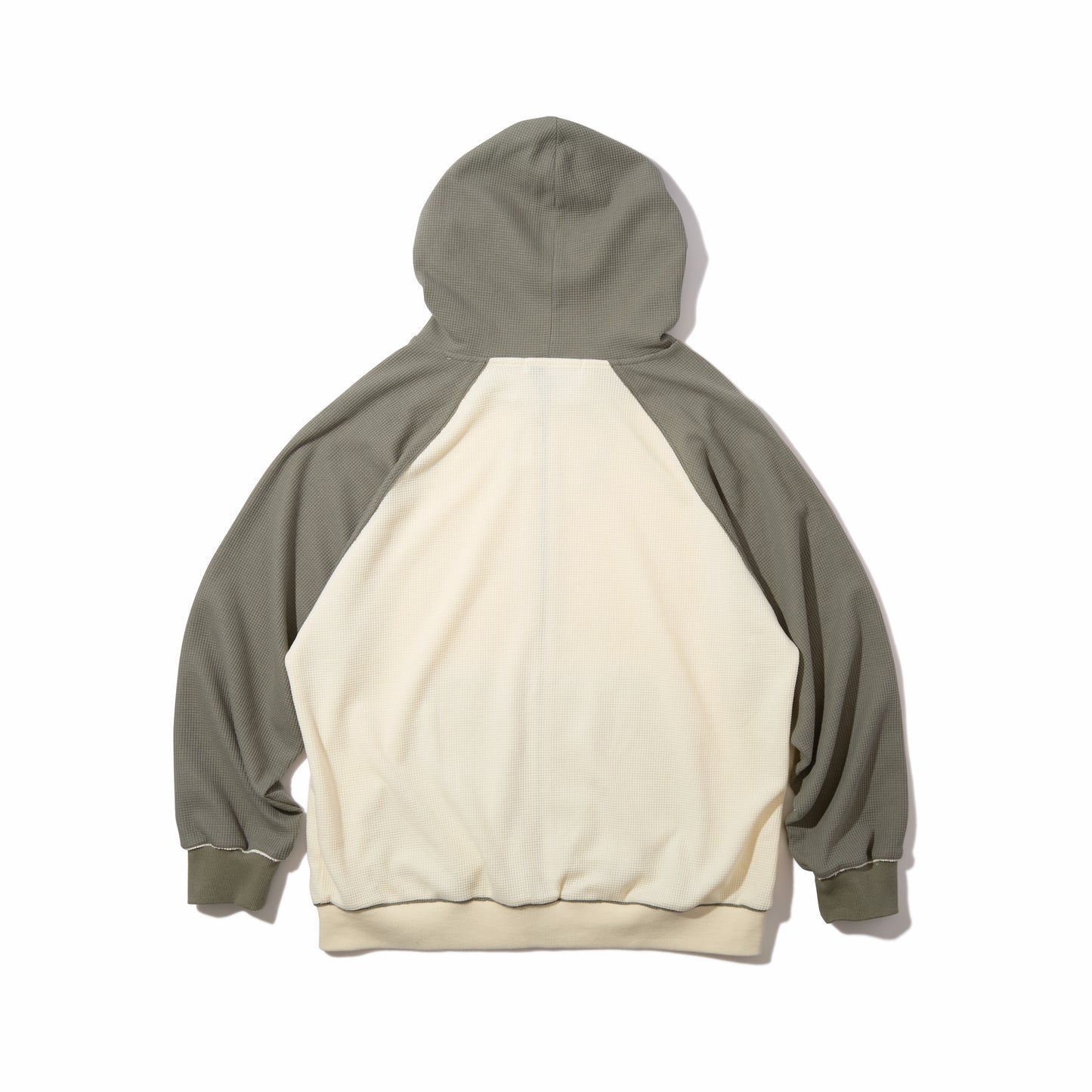 Full Zip Hooded Dry Waffle (Natural)