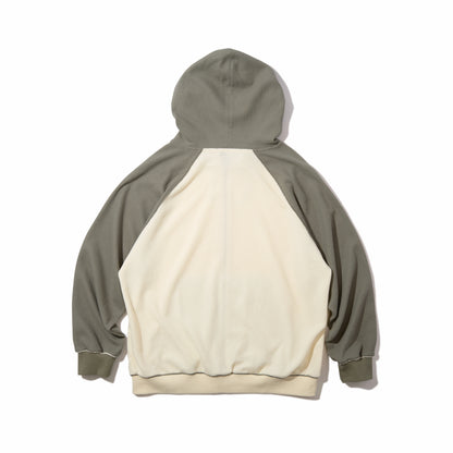 Full Zip Hooded Dry Waffle (Natural)