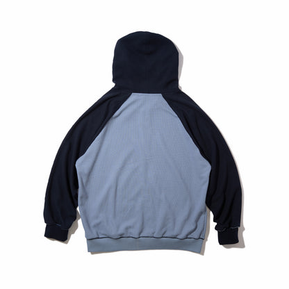 Full Zip Hooded Dry Waffle (Blue)