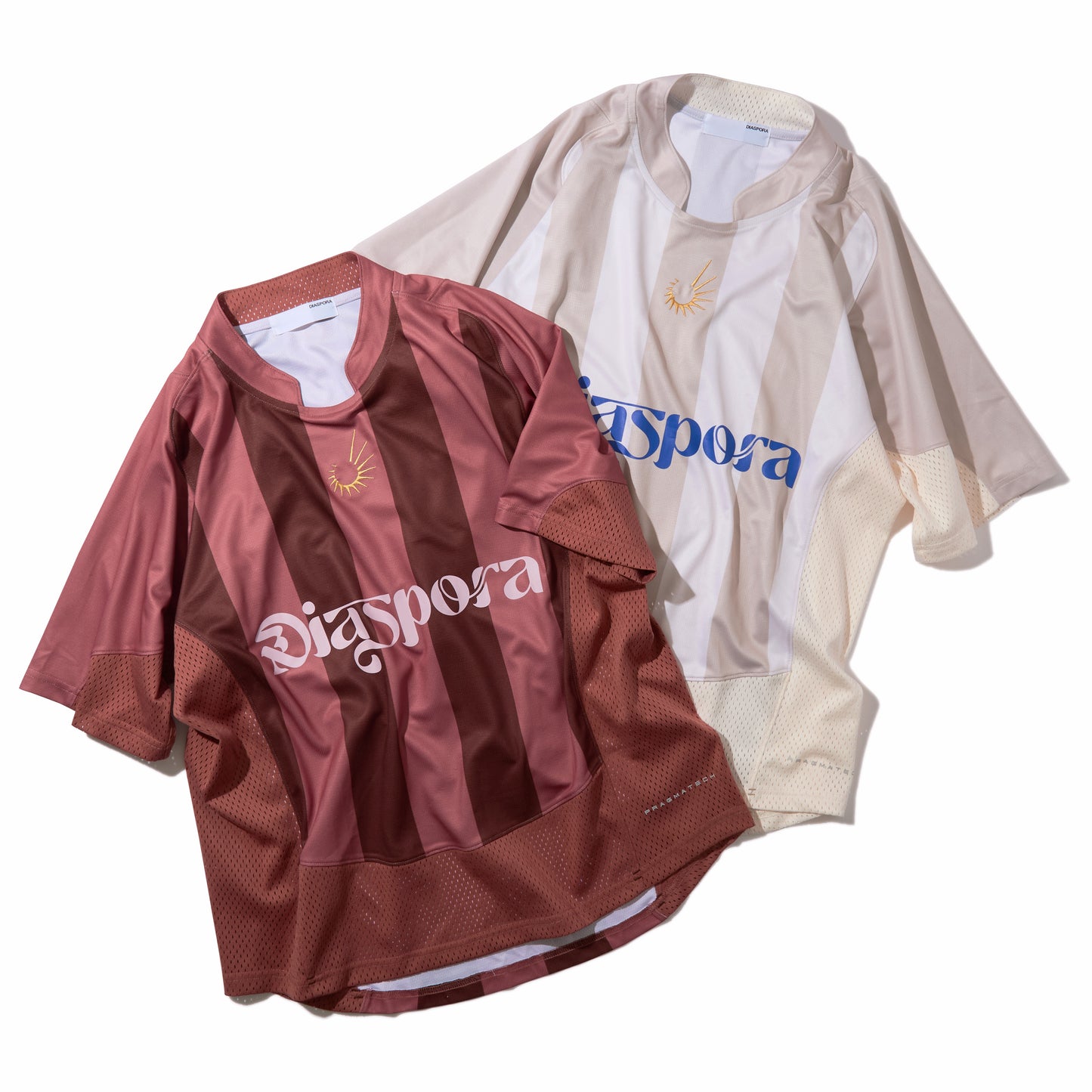 Striped Training Top (Cream)