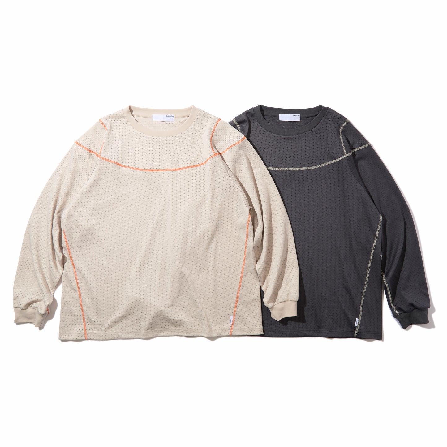 Stitched Mesh L/S Top (Sand)