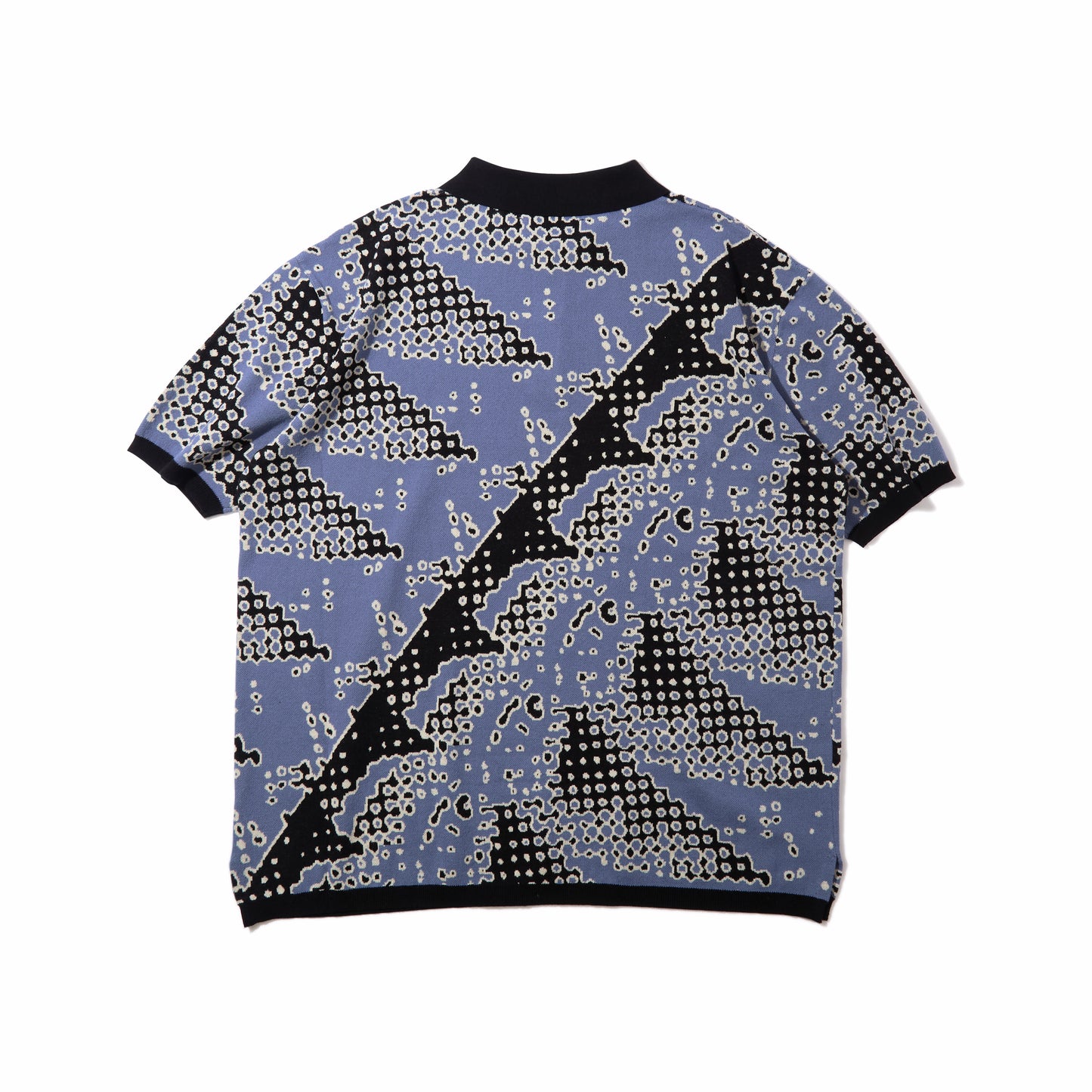 Brushed Terrain Knit Polo (Blue)