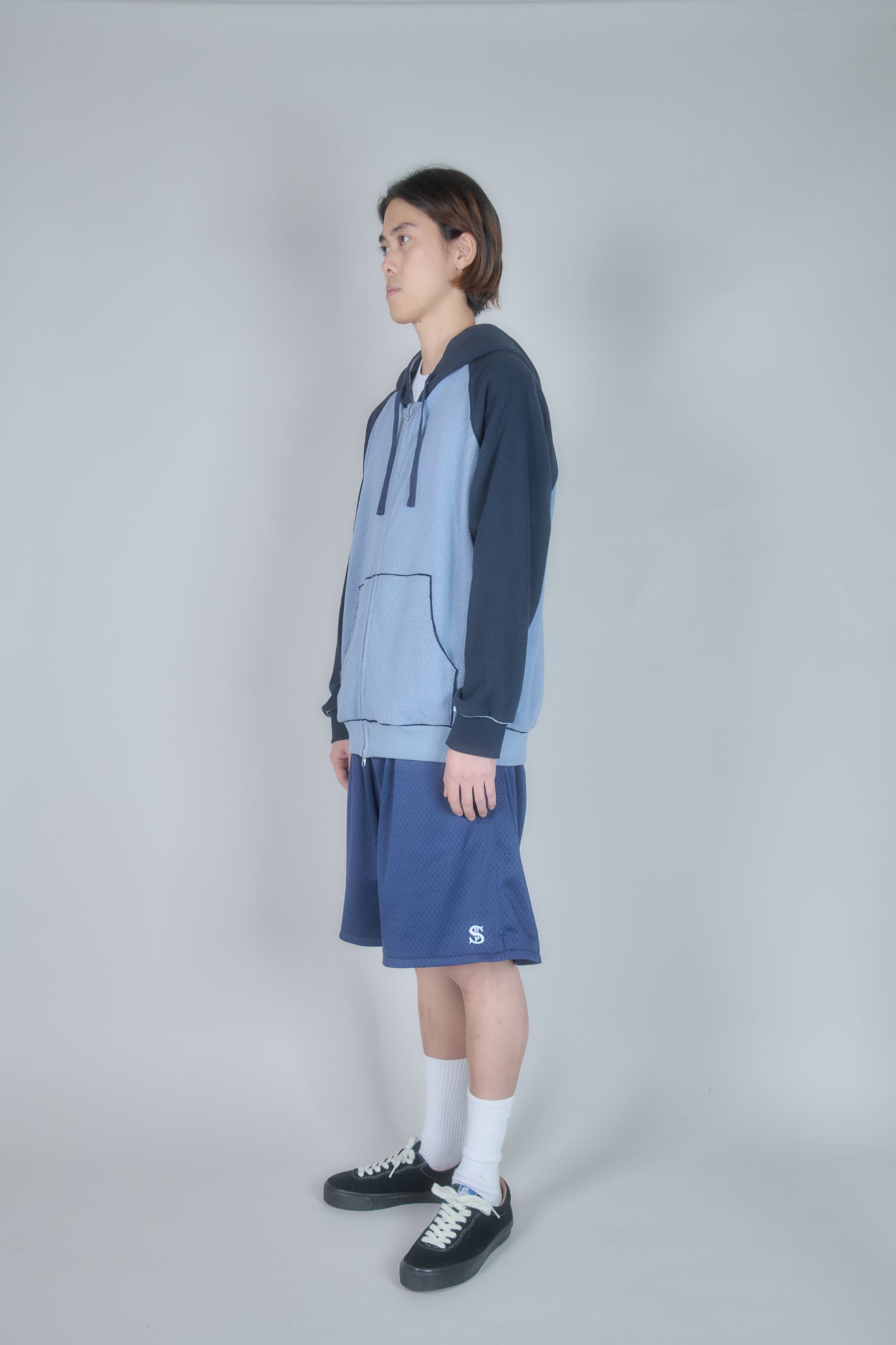 Full Zip Hooded Dry Waffle (Natural)